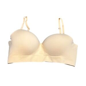 Truekind Daily Comfort Wireless Shaper Bra Beige Nude Size Large 10210 Seamless